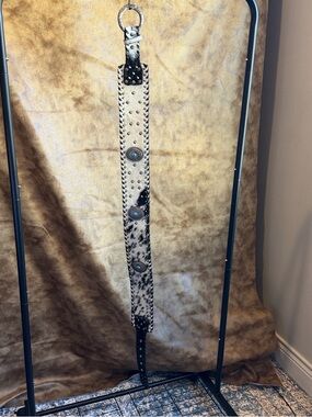 Studded Cowhide and Leather with Turquoise Conchos